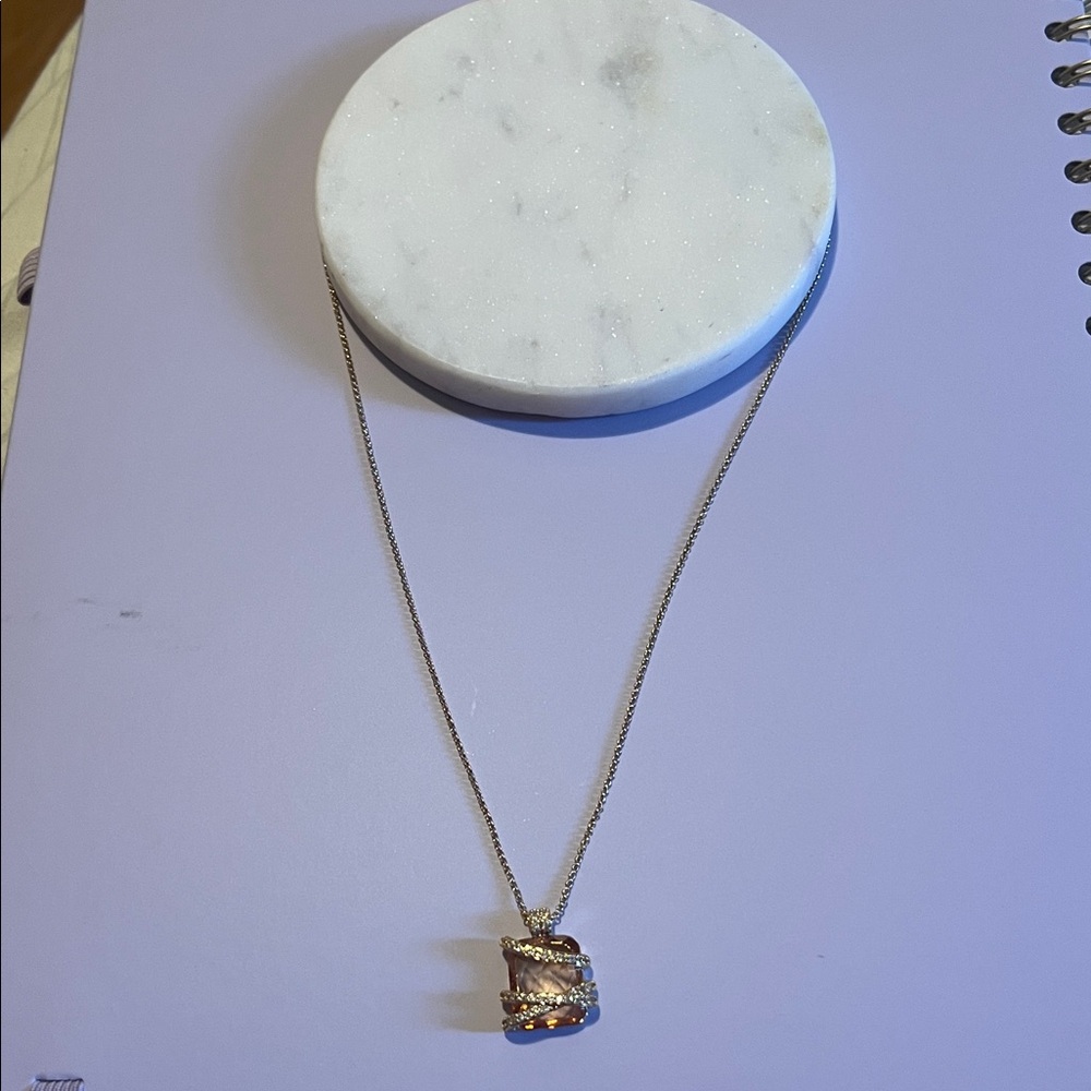 Elegant November birthday Gold Pendant Necklace